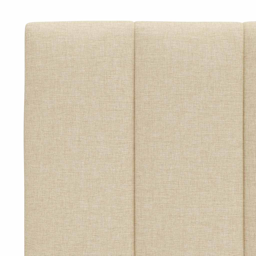 Σκελετός Κρεβατιού Χωρίς Στρώμα Hanko Κρεμ 160x200 εκ. Υφασμάτινο - Pakobazaar