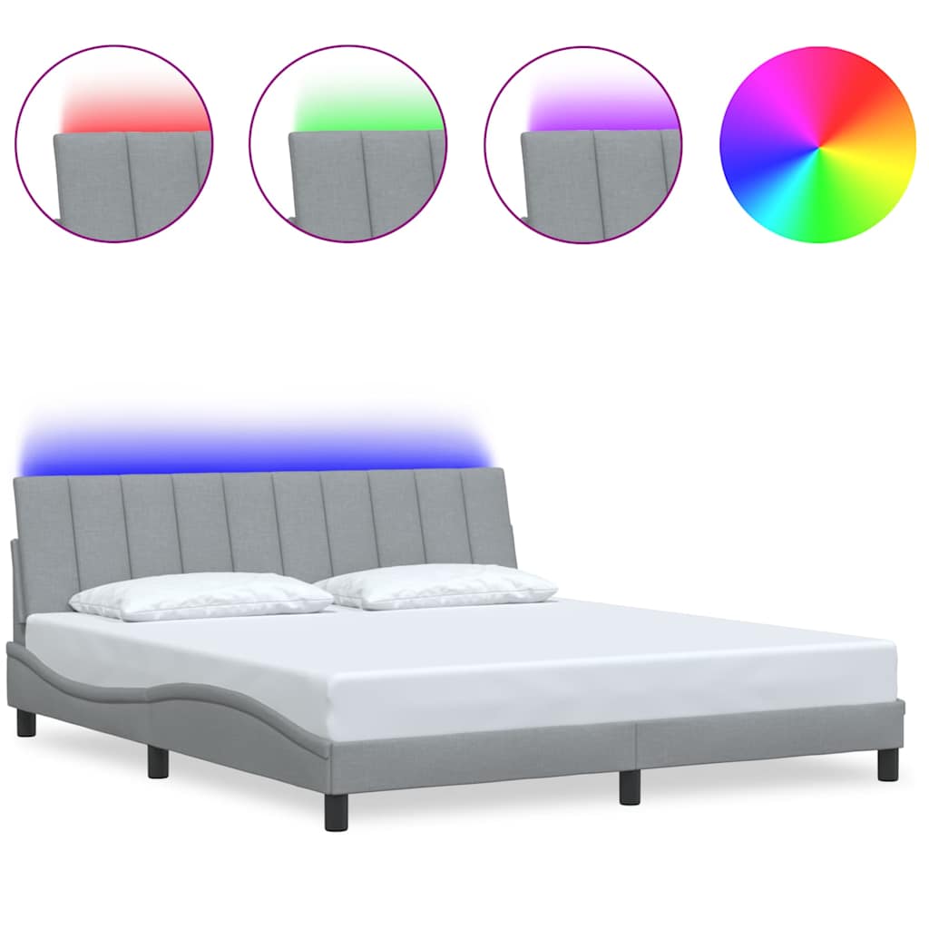 Σκελετός Κρεβατιού Χωρίς Στρώμα Hanko Αν. Γκρι 180x200 εκ.Υφασμάτινο