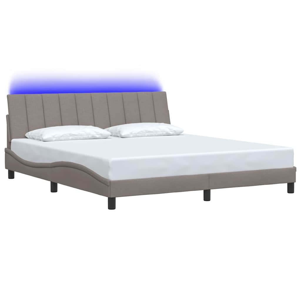 Σκελετός Κρεβατιού Χωρίς Στρώμα Hanko Taupe 180x200 εκ. Υφασμάτινο