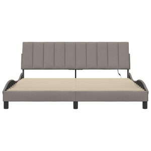 Σκελετός Κρεβατιού Χωρίς Στρώμα Hanko Taupe 180x200 εκ. Υφασμάτινο - Pakobazaar