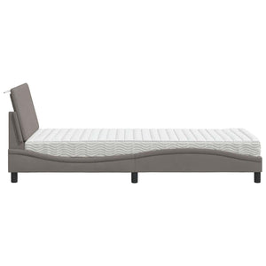 Κρεβάτι με Στρώμα Hanko Taupe 80x200 εκ. Υφασμάτινο