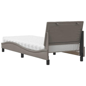 Κρεβάτι με Στρώμα Hanko Taupe 80x200 εκ. Υφασμάτινο