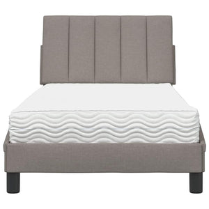 Κρεβάτι με Στρώμα Hanko Taupe 90x200 εκ. Υφασμάτινο