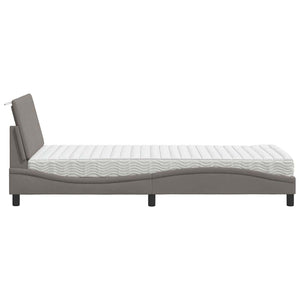 Κρεβάτι με Στρώμα Hanko Taupe 90x200 εκ. Υφασμάτινο