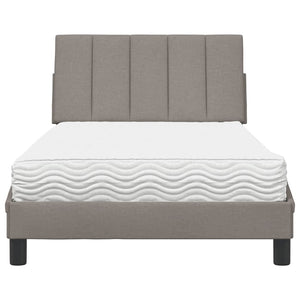 Κρεβάτι με Στρώμα Hanko Taupe 100 x 200 εκ. Υφασμάτινο - Pakobazaar