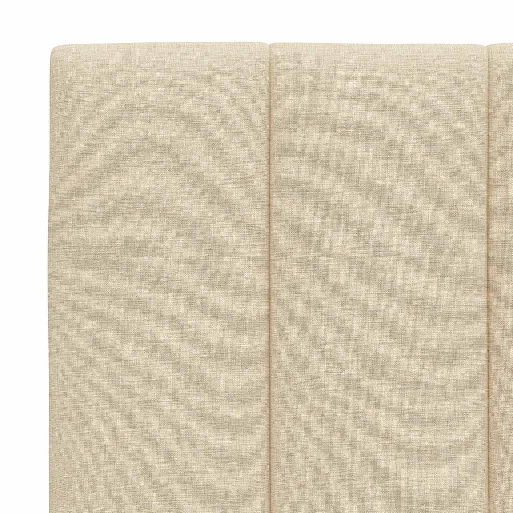 Κρεβάτι με Στρώμα Hanko Κρεμ 100 x 200 εκ. Υφασμάτινο - Pakobazaar