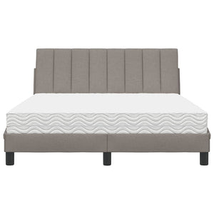 Κρεβάτι με Στρώμα Hanko Taupe 120x200 εκ. Υφασμάτινο - Pakobazaar