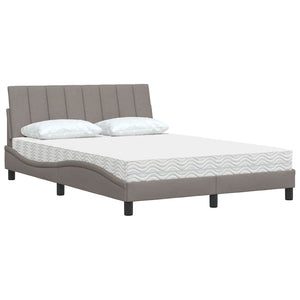 Κρεβάτι με Στρώμα Hanko Taupe 140x190 εκ. Υφασμάτινο
