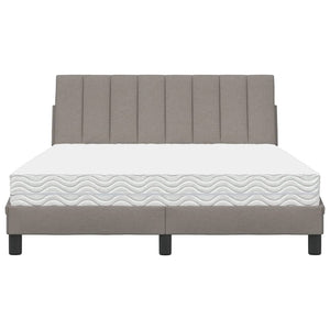 Κρεβάτι με Στρώμα Hanko Taupe 140x190 εκ. Υφασμάτινο