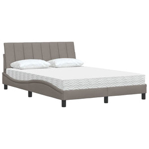 Κρεβάτι με Στρώμα Hanko Taupe 140x200 εκ. Υφασμάτινο