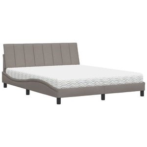 Κρεβάτι με Στρώμα Hanko Taupe 160x200 εκ. Υφασμάτινο