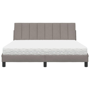 Κρεβάτι με Στρώμα Hanko Taupe 160x200 εκ. Υφασμάτινο