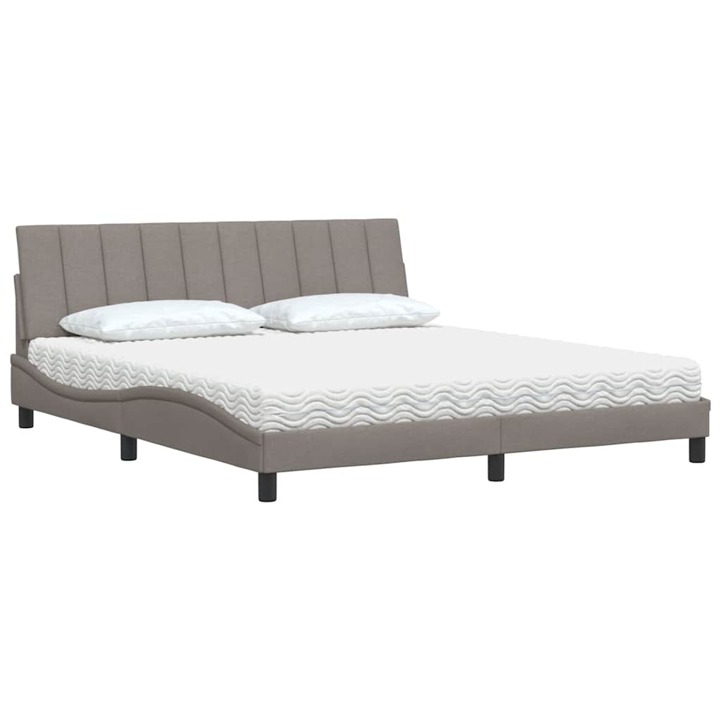 Κρεβάτι με Στρώμα Hanko Taupe 180x200 εκ. Υφασμάτινο