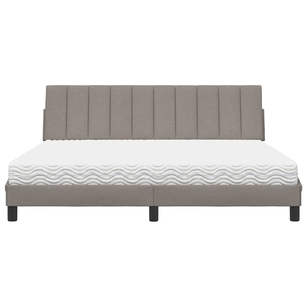 Κρεβάτι με Στρώμα Hanko Taupe 180x200 εκ. Υφασμάτινο