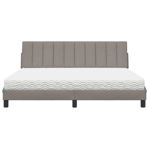 Κρεβάτι με Στρώμα Hanko Taupe 180x200 εκ. Υφασμάτινο