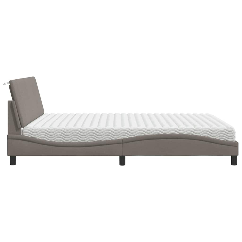 Κρεβάτι με Στρώμα Hanko Taupe 180x200 εκ. Υφασμάτινο