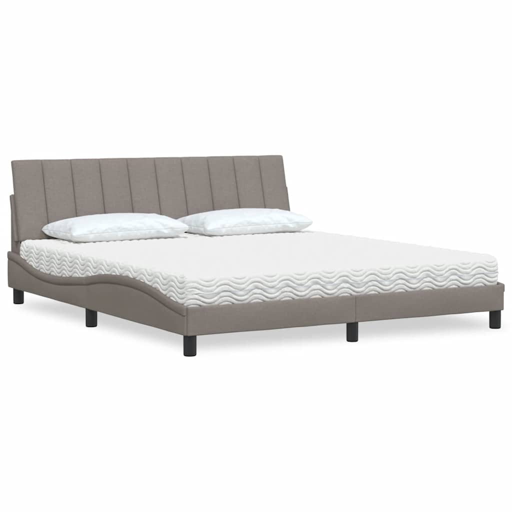 Κρεβάτι με Στρώμα Hanko Taupe 180x200 εκ. Υφασμάτινο