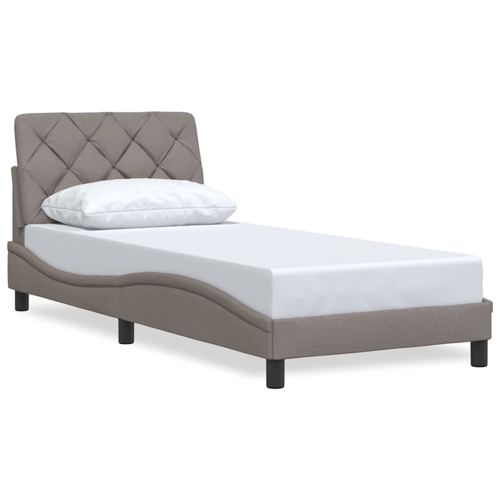 Σκελετός Κρεβατιού Χωρίς Στρώμα Taupe 80x200 εκ. Υφασμάτινο