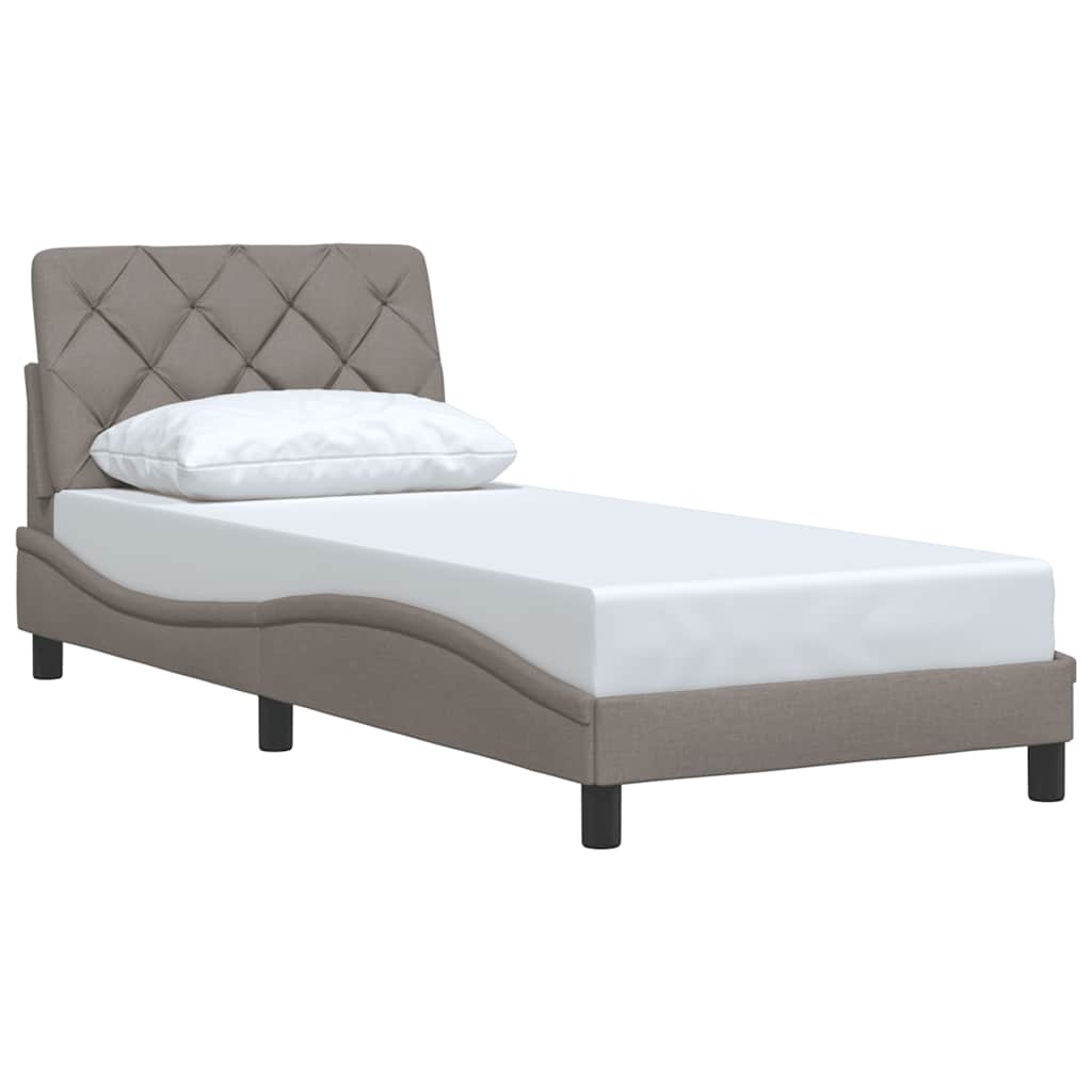 Σκελετός Κρεβατιού Χωρίς Στρώμα Taupe 80x200 εκ. Υφασμάτινο