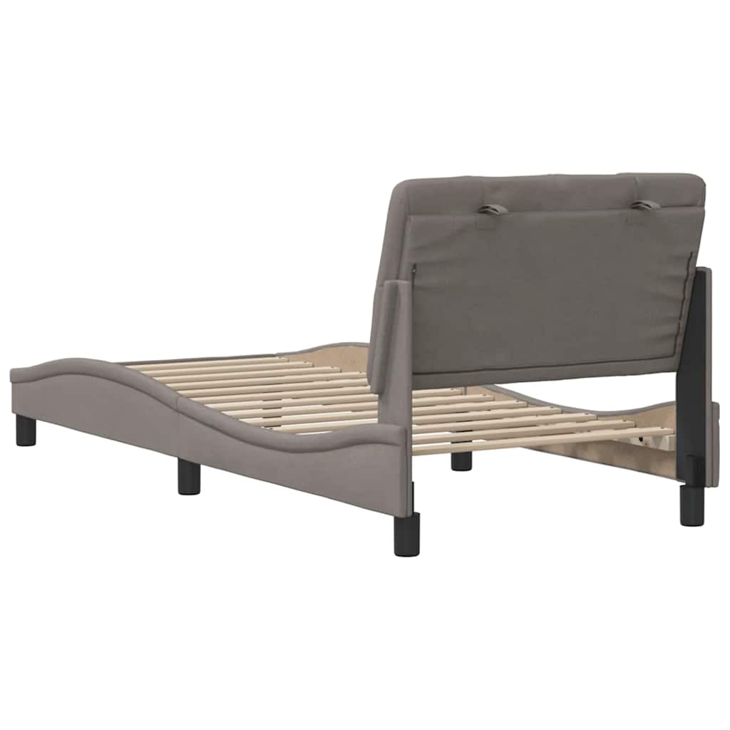 Σκελετός Κρεβατιού Χωρίς Στρώμα Taupe 80x200 εκ. Υφασμάτινο