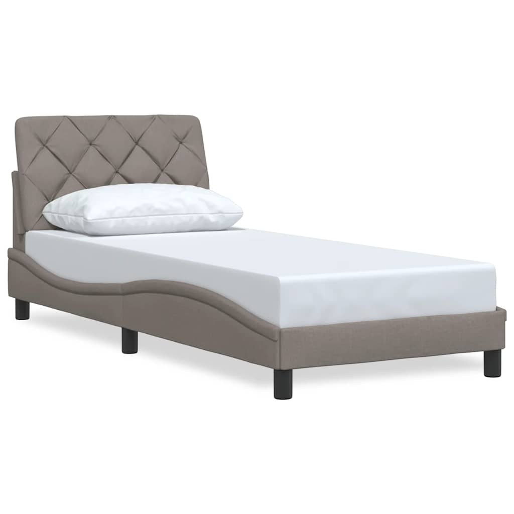 Σκελετός Κρεβατιού Χωρίς Στρώμα Taupe 90x190 εκ. Υφασμάτινο