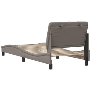 Σκελετός Κρεβατιού Χωρίς Στρώμα Taupe 90x200 εκ. Υφασμάτινο