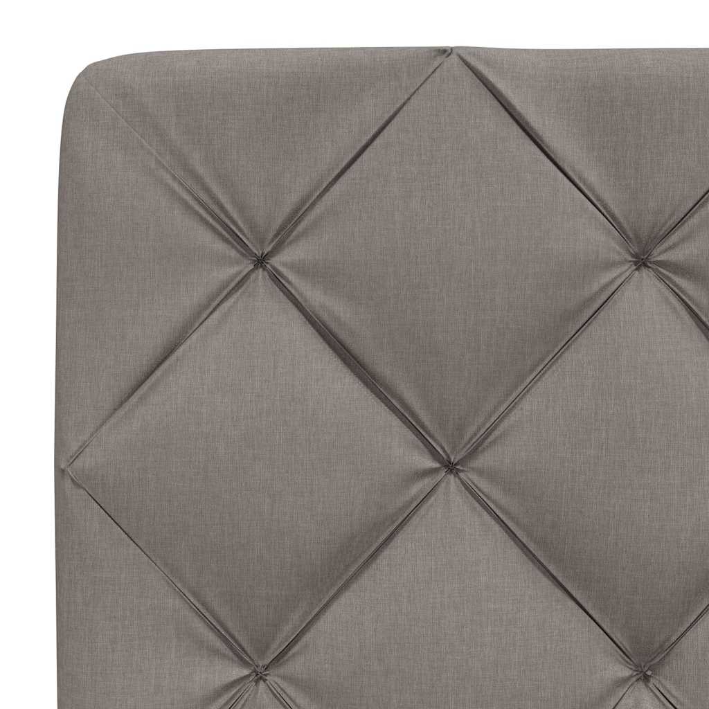 Σκελετός Κρεβατιού Χωρίς Στρώμα Taupe 100 x 200 εκ. Υφασμάτινο - Pakobazaar