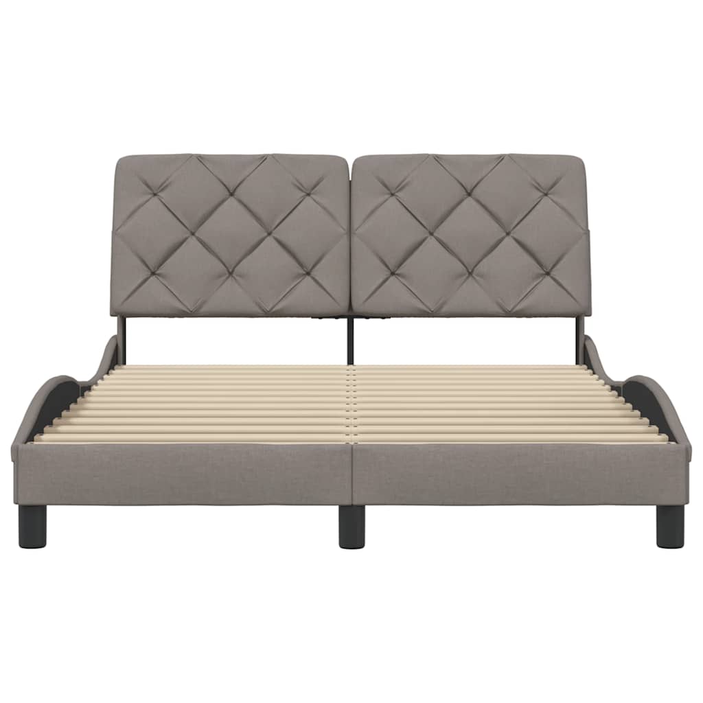 Σκελετός Κρεβατιού Χωρίς Στρώμα Taupe 120x200 εκ. Υφασμάτινο
