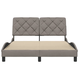Σκελετός Κρεβατιού Χωρίς Στρώμα Taupe 120x200 εκ. Υφασμάτινο