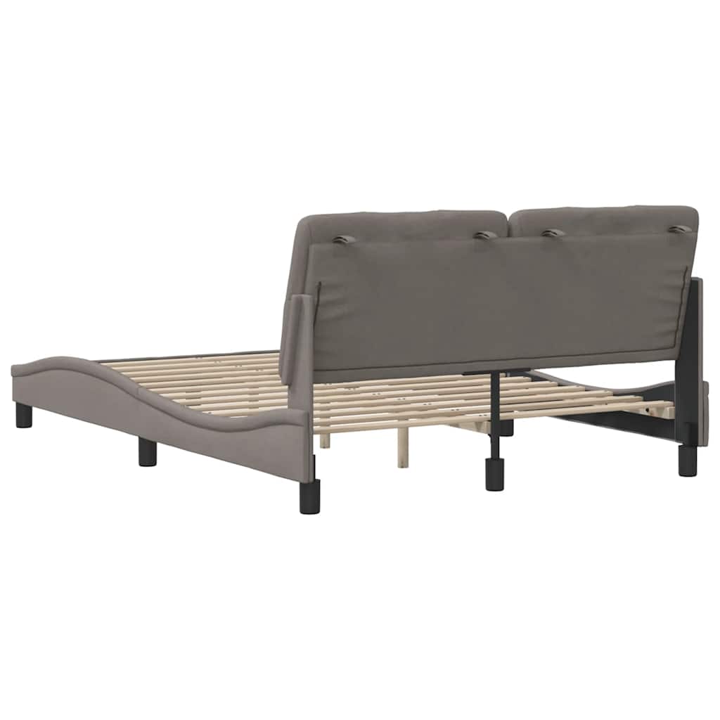 Σκελετός Κρεβατιού Χωρίς Στρώμα Taupe 120x200 εκ. Υφασμάτινο