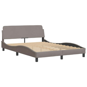 Σκελετός Κρεβατιού Χωρίς Στρώμα Taupe 140x190 εκ. Υφασμάτινο - Pakobazaar