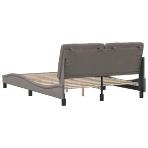Σκελετός Κρεβατιού Χωρίς Στρώμα Taupe 140x190 εκ. Υφασμάτινο - Pakobazaar