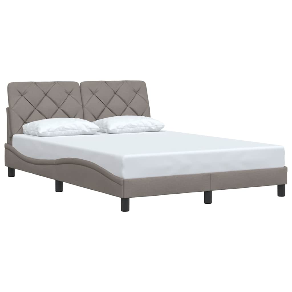 Σκελετός Κρεβατιού Χωρίς Στρώμα Taupe 140x200 εκ. Υφασμάτινο - Pakobazaar