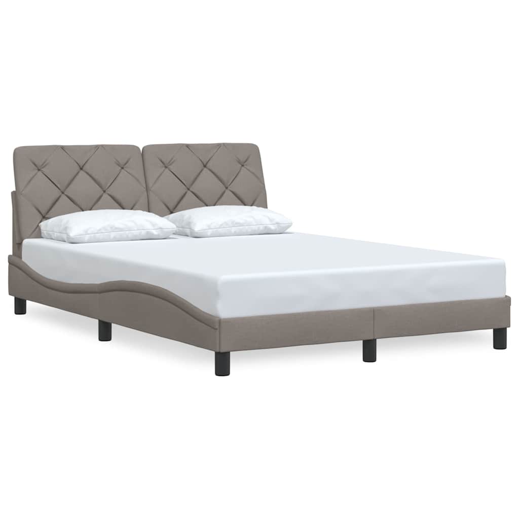 Σκελετός Κρεβατιού Χωρίς Στρώμα Taupe 140x200 εκ. Υφασμάτινο - Pakobazaar