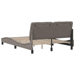 Σκελετός Κρεβατιού Χωρίς Στρώμα Taupe 140x200 εκ. Υφασμάτινο - Pakobazaar