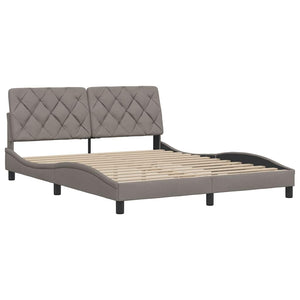 Σκελετός Κρεβατιού Χωρίς Στρώμα Taupe 160x200 εκ. Υφασμάτινο