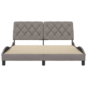 Σκελετός Κρεβατιού Χωρίς Στρώμα Taupe 160x200 εκ. Υφασμάτινο