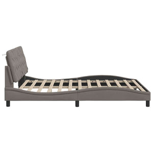 Σκελετός Κρεβατιού Χωρίς Στρώμα Taupe 160x200 εκ. Υφασμάτινο
