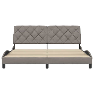 Σκελετός Κρεβατιού Χωρίς Στρώμα Taupe 180x200 εκ. Υφασμάτινο - Pakobazaar