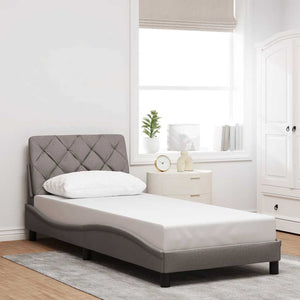 Σκελετός Κρεβατιού με LED Χωρίς Στρώμα Taupe 90x200 εκ.
