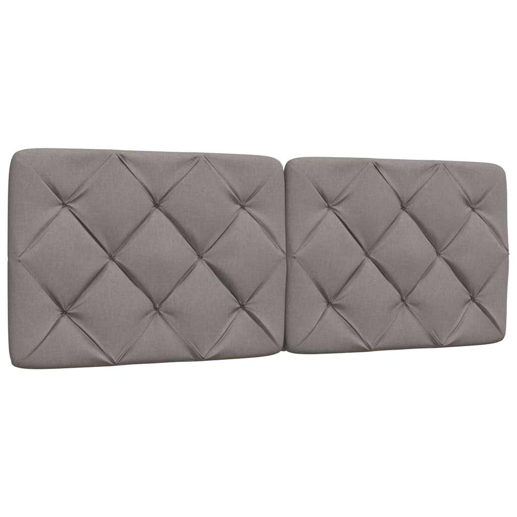 Πλαίσιο κρεβατιού με LED χωρίς στρώμα Taupe 140x190 cm Ύφασμα - Pakobazaar
