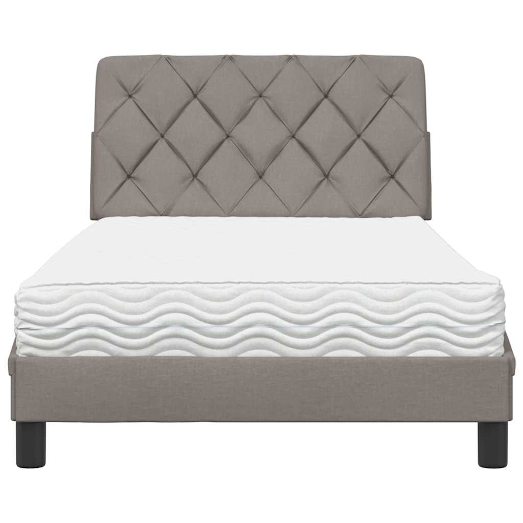 Κρεβάτι με Στρώμα Taupe 100 x 200 εκ. Υφασμάτινο - Pakobazaar