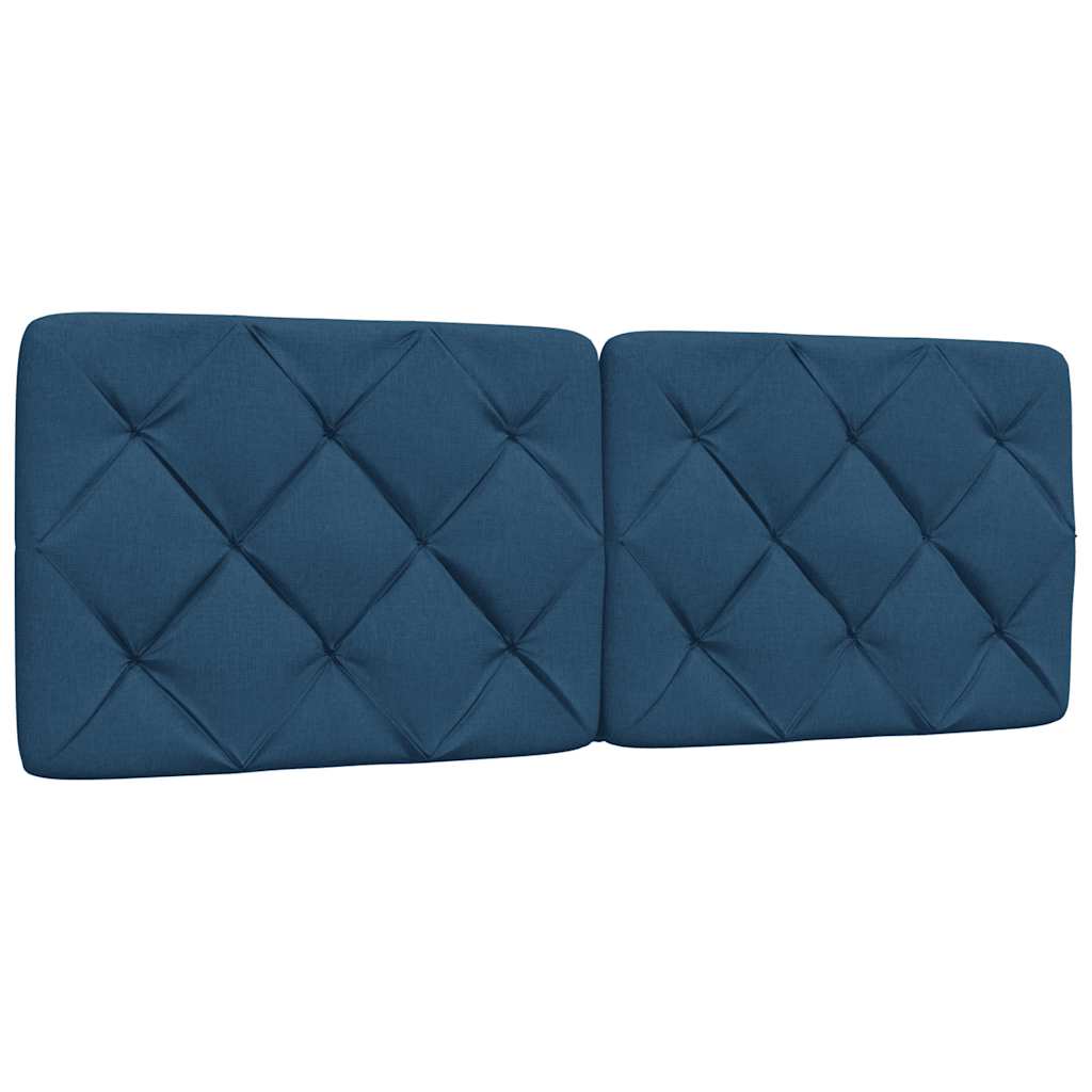 Κρεβάτι με Στρώμα Μπλε 120x200 εκ. Υφασμάτινο