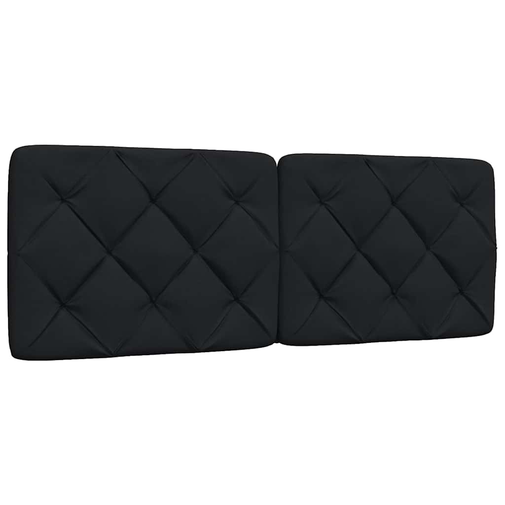 Κρεβάτι με Στρώμα με Στρώμα Μαύρο 140 x 190 εκ. Υφασμάτινο
