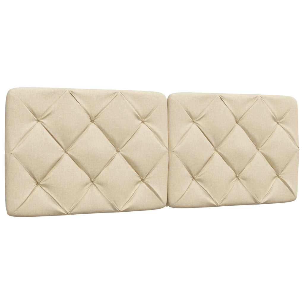 Κρεβάτι με Στρώμα Κρεμ 140x190 εκ. Υφασμάτινο - Pakobazaar