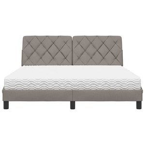 Κρεβάτι με Στρώμα Taupe 160x200 εκ. Υφασμάτινο