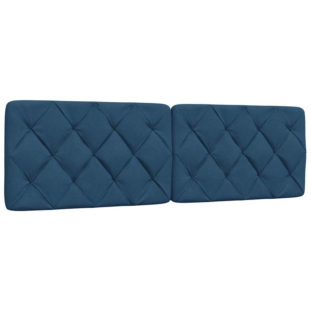 Κρεβάτι με Στρώμα Μπλε 160x200 εκ. Υφασμάτινο