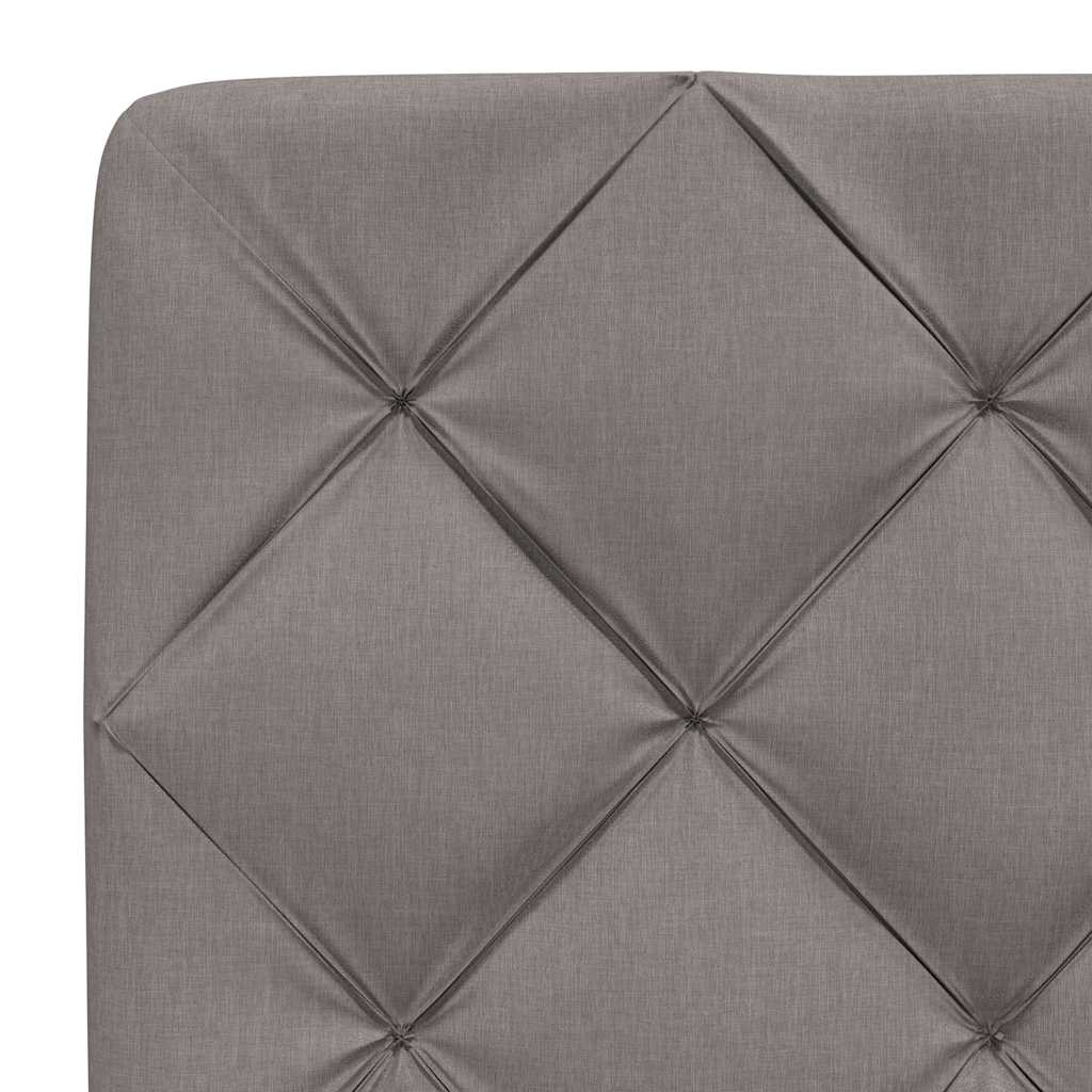 Κρεβάτι με Στρώμα Taupe 180x200 εκ. Υφασμάτινο - Pakobazaar