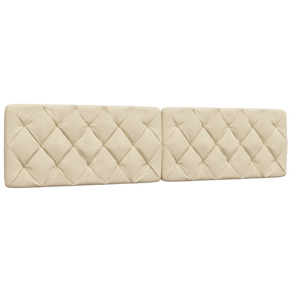 Κρεβάτι με Στρώμα Κρεμ 200x200 εκ. Υφασμάτινο - Pakobazaar