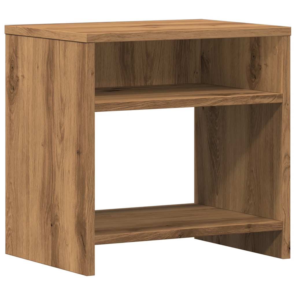 Κομοδίνα 2 τεμ. Αρτισιανή Δρυς 40x30x40 εκ. από Επεξεργ. Ξύλο
